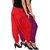 Culture the Dignity Women's Lycra Side Plated Dhoti Patiala Salwar Harem Pants Combo - SPL_DH - P1R - Pack of 2 - Purple - Red