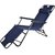 Kawachi Easy Folding Comfort Reclining Chair-Dark Blue