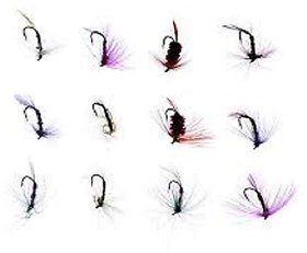 12Pcs Butterfly Design Dry Fly Fishing Flies, Fish Lure Hook Accessories