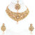 Rudra Style Gold Plated Traditional Necklace Set Kundan Stones With Matching Earrings For Girls  Woman's