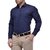 Klick2Style Men's Cotton Polyester Blend Navy Shirt