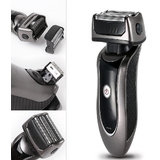 Men's 3 Heads Rechargeable Waterproof Triple Blade Foil Shaver Trimmer Electric Razors with Sideburns Trimmer