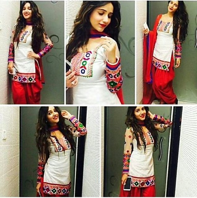 Stylish Pink Cotton Punjabi Style Patiyala Dress