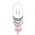 Jewelmaze Rhodium Plated Pink Thread Necklace Set 
