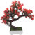 Random Bent Artificial Bonsai Tree with Small Red Leaves