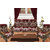 Manvi Creations Maroon Floral Design 5 Seater sofa Cover