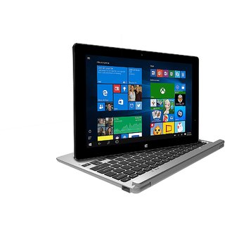 Lava twinpad 10.1-inch 2-in1 Touchscreen Laptop (T100/2GB/32GB/Windows 10/Integrated Graphics/Smart Pouch), Silver