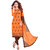 Shree Ganesh Retail Orange Chanderi Dress Material (Unstitched)