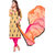 Shree Ganesh Retail Beige Chanderi Dress Material (Unstitched)