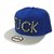 Friendskart Blue Hip Hop Cap Embroidered Fuck in Multicolor for Boys and Girls