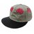 Friendskart Hip Hop Cap In Light grey Colour Embroidered Flower For Mens And Womens