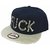Friendskart Navy Blue Hip Hop Style Cap Embroidered fuck cap