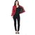 Bona Maroon Brown Faux Leather Jackets For Womens