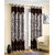 Famekart Royal Brown Self Design Abstract Panel Long Door Curtain (Pack of 2 Piece 9 Feet Curtain)