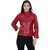 Bona Maroon Brown Faux Leather Jackets For Womens