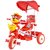 Baby Tricycle for kids With Parent Handle  Canopy, Red  Oximus