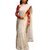 Trilok Fashion Women's Off white Plain Chanderi Cotton Saree with Blouse Piece(Pink-PD151SR2590)