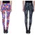 Tara Lifestyle Printed Stretchable Leggings for Womens-Free Size (Waist 26 to 34) Pack of 2