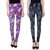 Tara Lifestyle Printed Stretchable Leggings for Womens-Free Size (Waist 26 to 34) Pack of 2