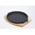 Godskitchen Cast Iron Round Sizzler Hot Serving Dish  Wooden Stand / Sizzler Plate - 8 - Create that authentic feel, serve your dishes sizzling at the table!