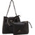 Fiona Trends Black PU Shoulder Bag