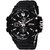 Skmei Black Dual Time Analog With Digital Latest Designing Stylist Watch For Men,Boys
