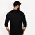 The Royal Swag Men's Cotton Full Sleeve Tshirt- SOLID BLACK DISTRESSED
