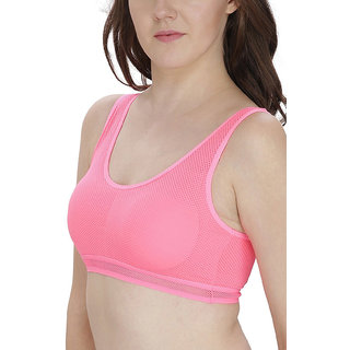pink padded sports bra