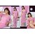 Hot Sleep Wear 6pc Bra Panty Top Pajama Nighty  Robe Pink Bed Night Set 5011