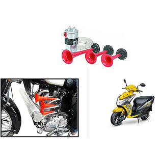 Buy Autonity 3 Pipe Air Pressure Bike Horn For Honda Dio Online 1150 from ShopClues
