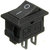 Futaba AC 250V 3A 2 Pin ON/OFF I/O SPST Snap in Mini Rocker Switch - 3 Pcs