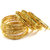 Rabbi Gold-plated 6pc Flora Net Bridal Bangles Set kada bracelet