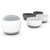Prep and Store Compact Food Preparation Bowls, White and Grey, Set of 4