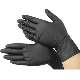 black surgical gloves