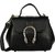 Fiona Trends Black PU Button Handbag