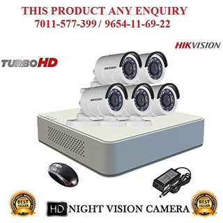 HIKVISION 1 MP 8CH DS 7108HGHI F1 MINI Turbo HD 720P DVR + HIKVISION DS 2CE16COT IR TURBO BULLET CAMERA 5pcs