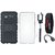 Samsung J7 Max Shockproof Kick Stand Defender Back Cover with Silicon Back Cover, Selfie Stick, Digtal Watch and OTG Cable