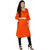 Boutique Ever Orange kurti and Blue Top combo collection