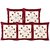 Amayra Embroidered Cushion Covers 16 X 16 inch, (SET OF 5) Maroon-White Color