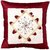 Amayra Embroidered Cushion Covers 16 X 16 inch, (SET OF 5) Maroon-White Color