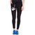 Black printed track pant for women