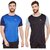 Masch Sports Mens Polyester Solid T-Shirts - Pack of 2