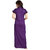 Be You Purple Serena Satin Floral Women Night Gown