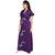Be You Purple Serena Satin Floral Women Night Gown
