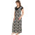 Be You Black Serena Satin Floral Women Night Gown