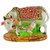 Agarwal Trading Corporation Dust 6 inch Meenakari Work Cow With Calf For Home Office Place Utility Decoration