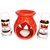 Color Ceramic aroma oil burner with 30ml Rose aroma oil and 5 Tea light candles