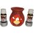 Color Ceramic aroma oil burner with 30ml Rose aroma oil and 5 Tea light candles