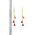 Gold Plated Fabric Tassel  Beads Earring Combo by Meia