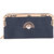Fiona Trends Blue Faux Leather Clutch